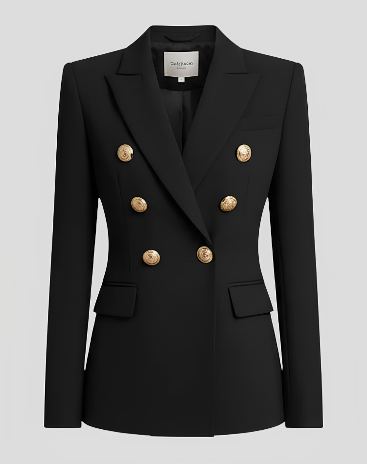 Anne | Women's Double-Breasted Tailored Blazer with Gold-Tone Buttons