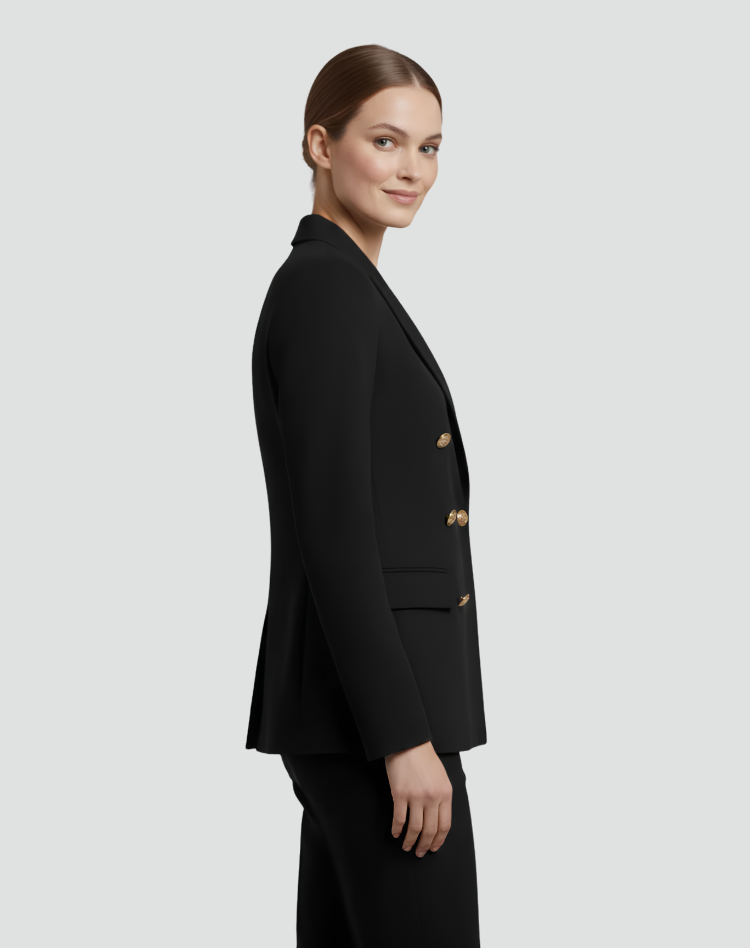 Anne | Women's Double-Breasted Tailored Blazer with Gold-Tone Buttons