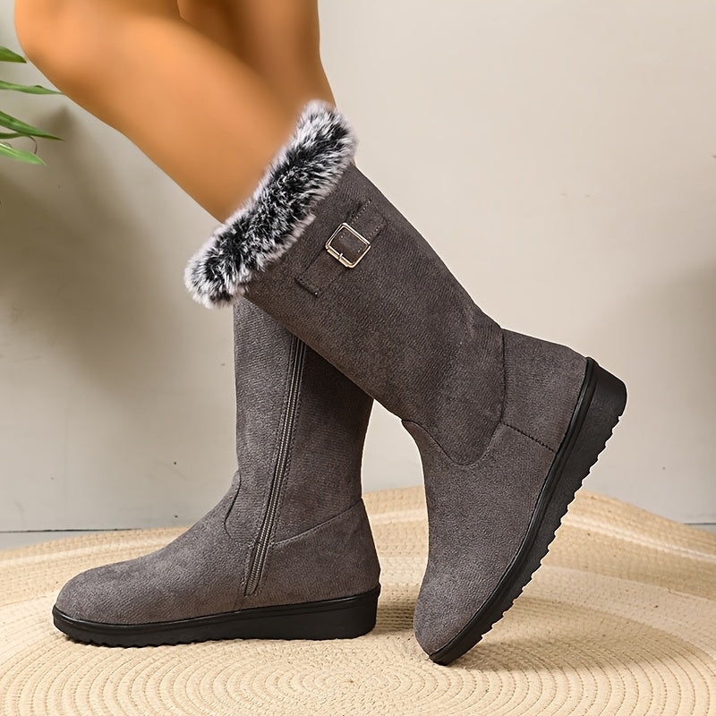 Avery | Women's Tall Winter Boots with Buckle Detail