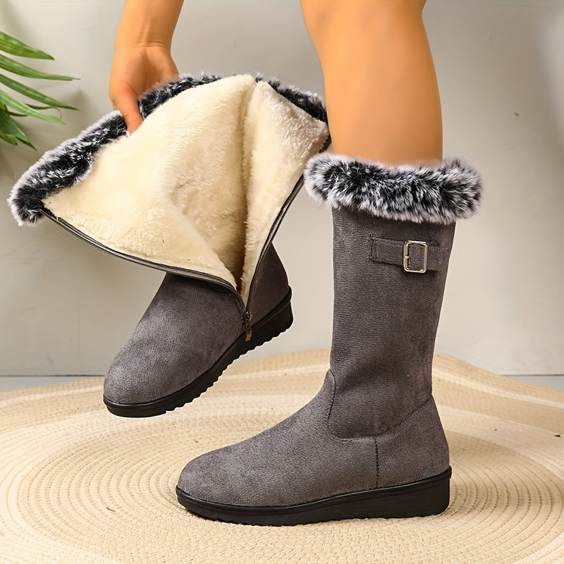 Avery | Women's Tall Winter Boots with Buckle Detail