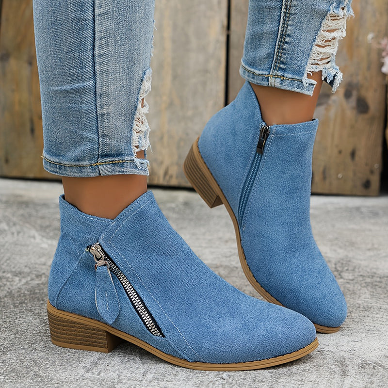 Rowena | Women's Comfortable Side-Zip Ankle Boots