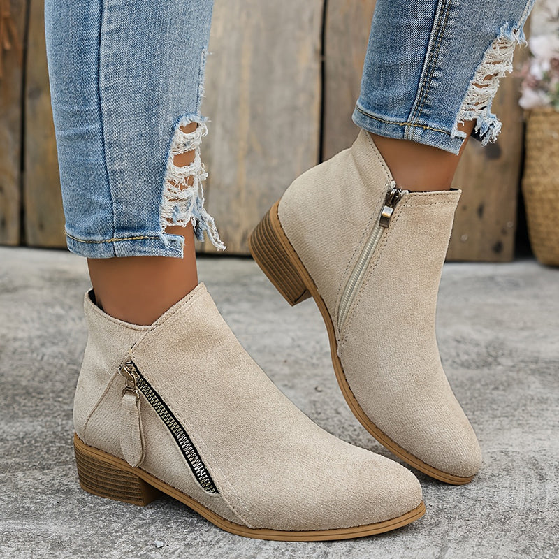 Rowena | Women's Comfortable Side-Zip Ankle Boots