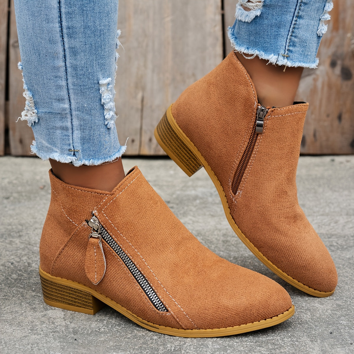 Rowena | Women's Comfortable Side-Zip Ankle Boots