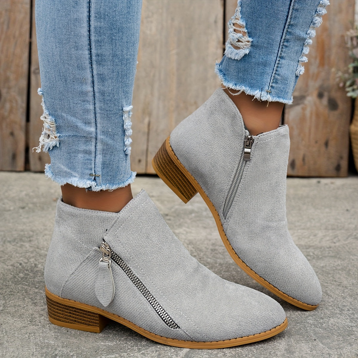 Rowena | Women's Comfortable Side-Zip Ankle Boots