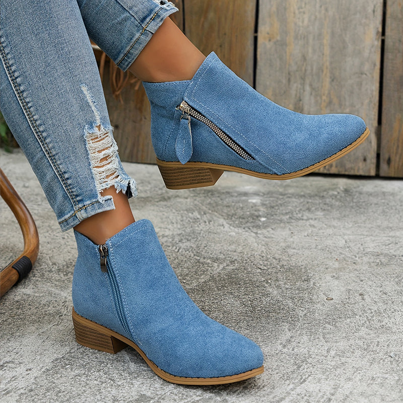 Rowena | Women's Comfortable Side-Zip Ankle Boots