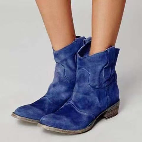 Jocelyn | Women's Western Ankle Boots with Low Block Heel and Pull Tabs