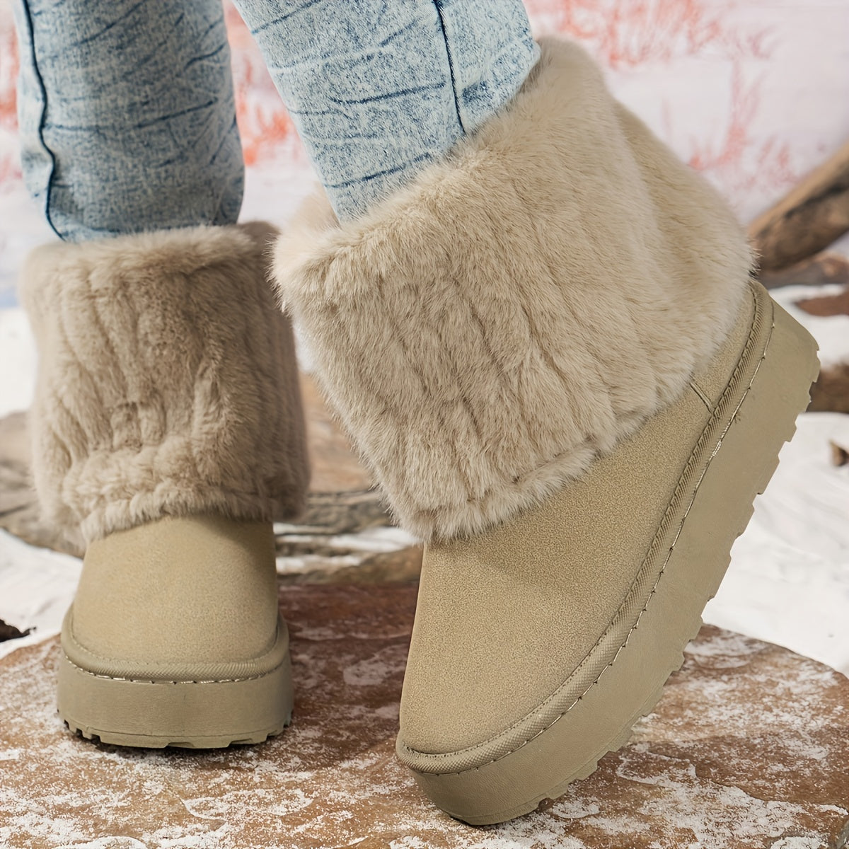 Benedetta | Women's Cozy Platform Ankle Boots with Plush Cuffs