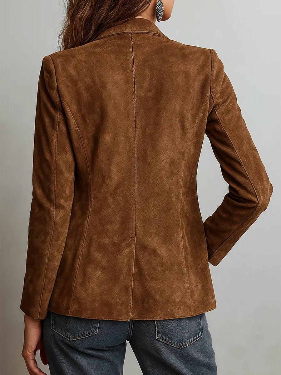 Juliette | Women's Tailored Button-Front Blazer with Notched Lapels and Textured Finish