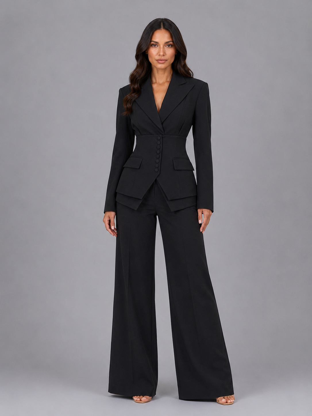Celeste | Women's Tailored Blazer & Wide-Leg Trouser Suit
