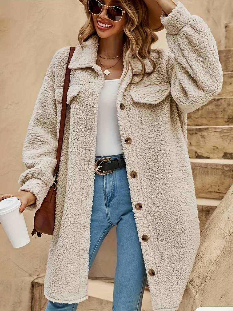 Bonnie | Women's Oversized Longline Teddy Coat