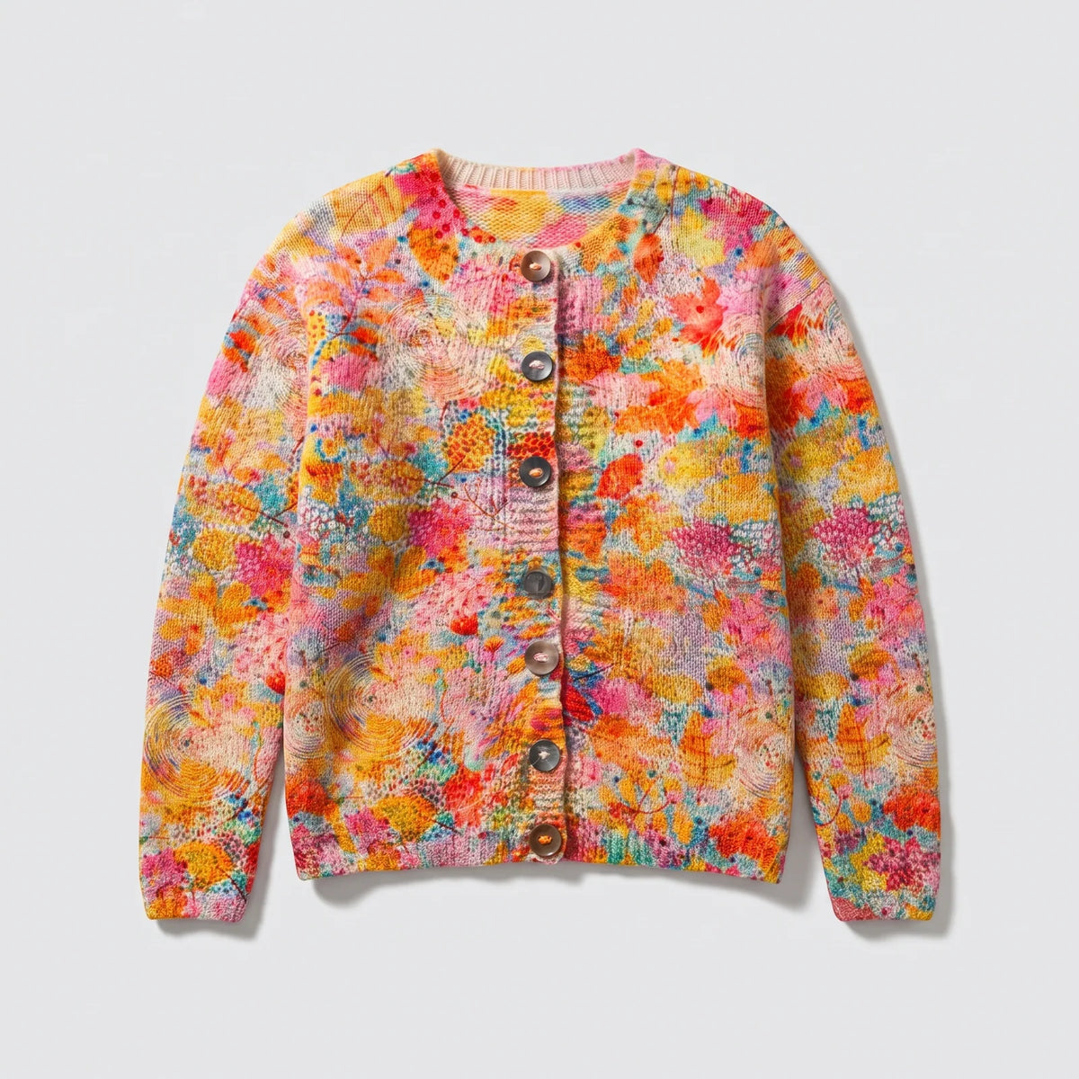 Poppy | Women's Colorful Floral Button-Front Cardigan
