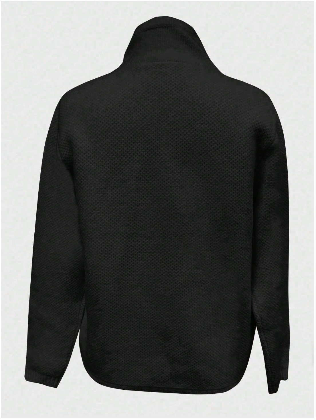 Eleanor | Women's Textured Button-Front Cardigan with Stand Collar and Decorative Cuffs