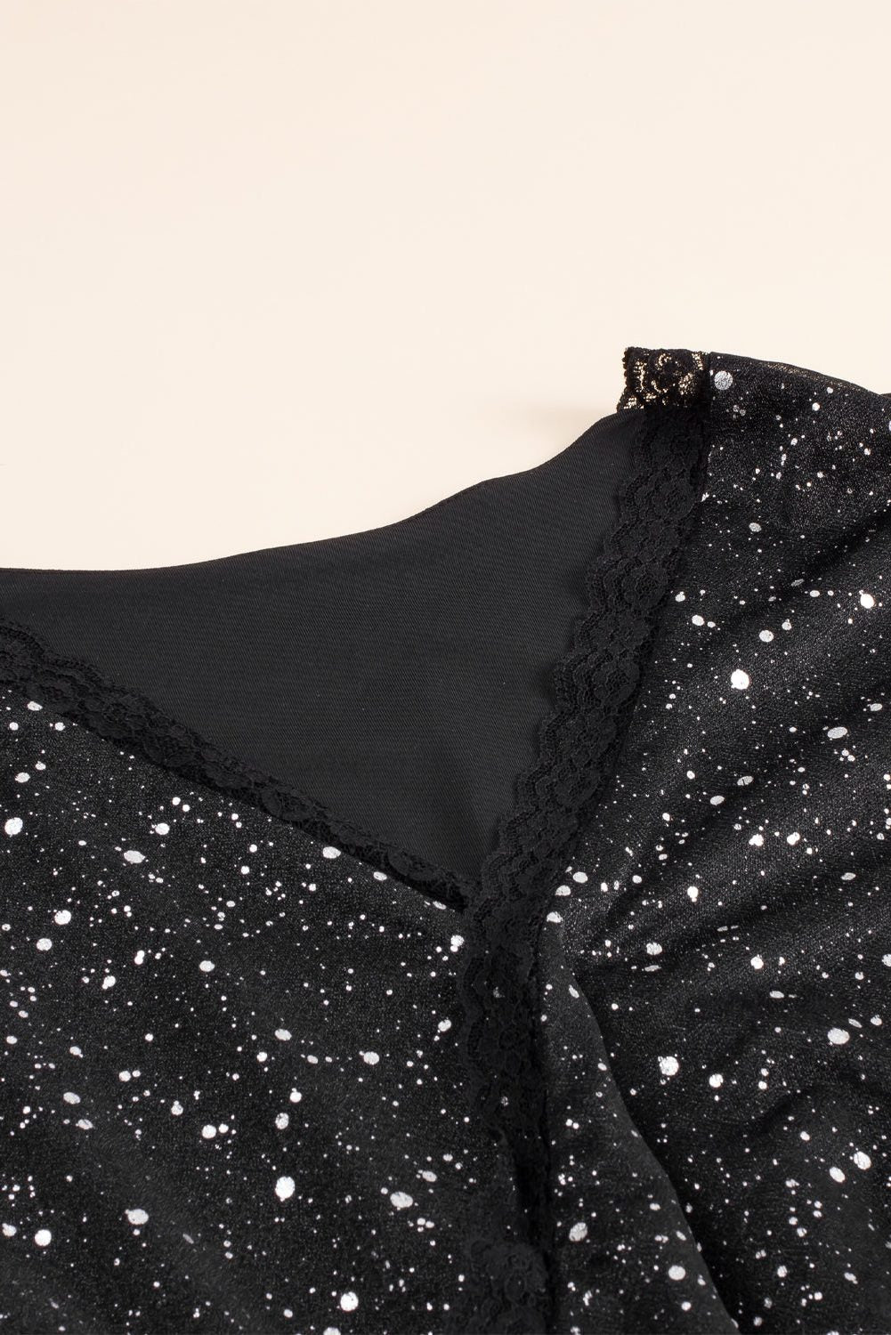 Cassandra | Women’s Sequin V-Neck Wrap Dress with Long Sleeves