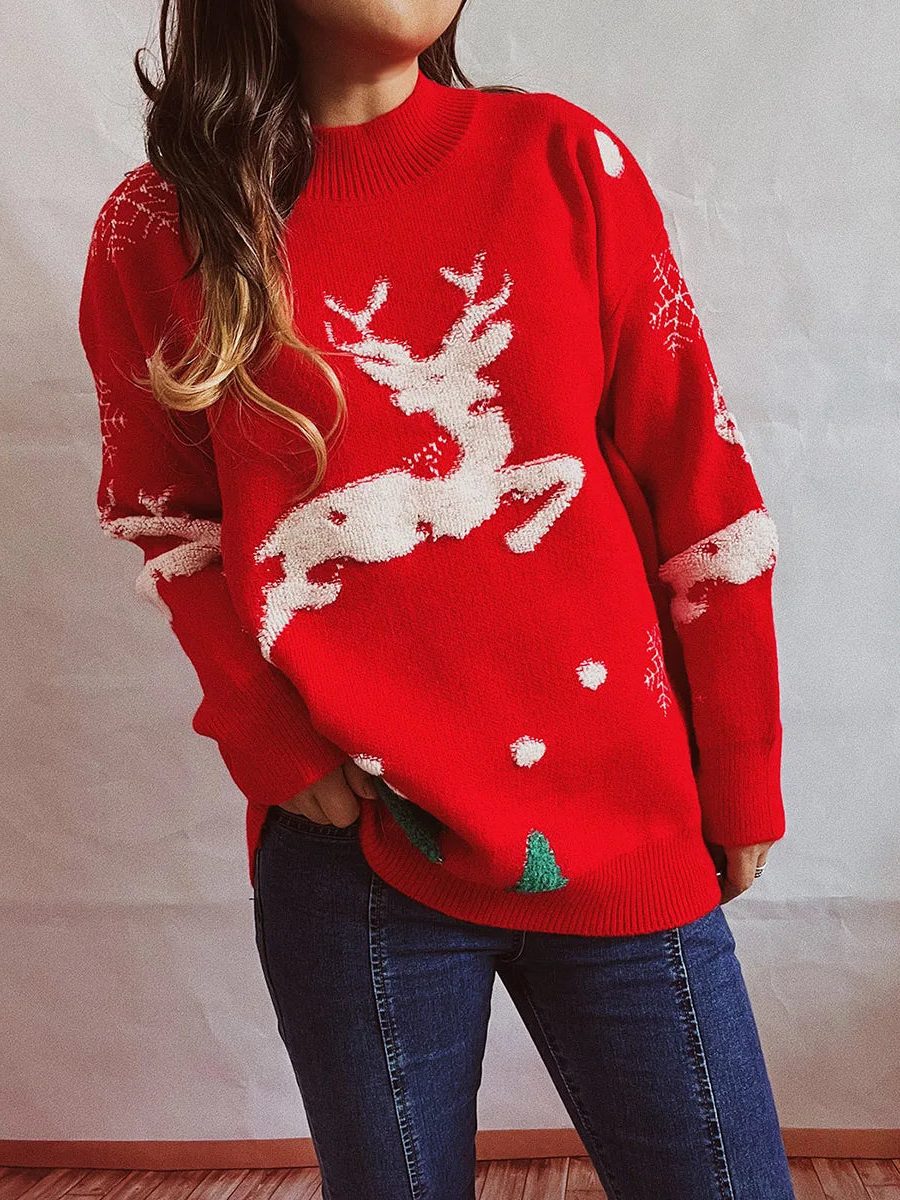 Mabel | Women's Reindeer Snowflake Christmas Sweater