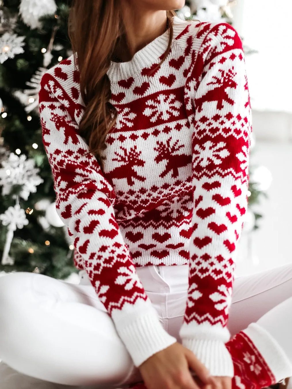 Heidi | Women's Fair Isle Reindeer Christmas Sweater