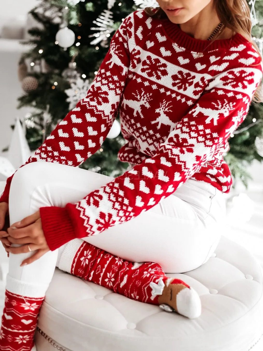 Heidi | Women's Fair Isle Reindeer Christmas Sweater