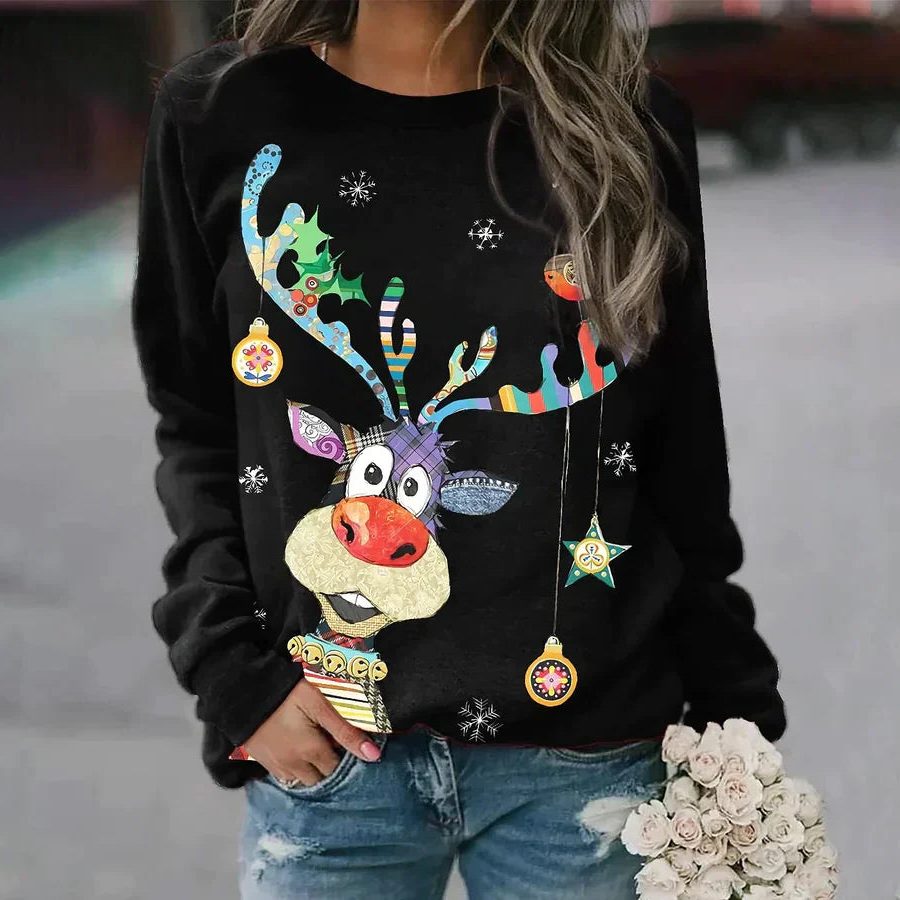 Noelle | Women's Sparkling Christmas Tree Graphic Sweatshirt