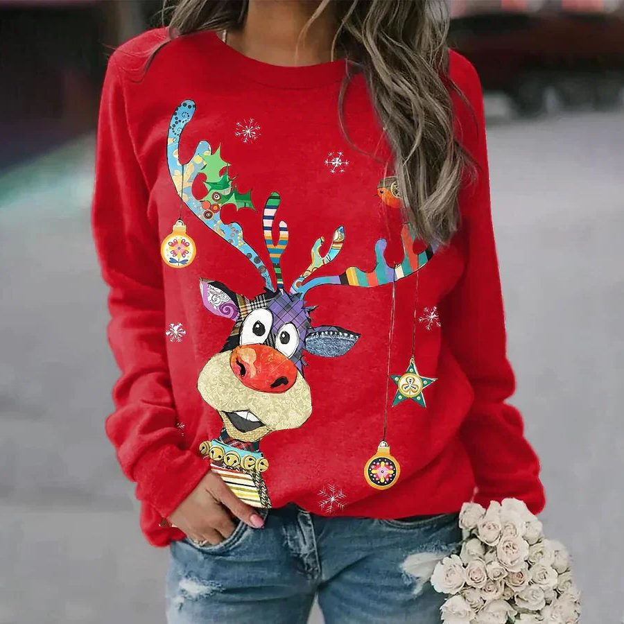 Noelle | Women's Sparkling Christmas Tree Graphic Sweatshirt