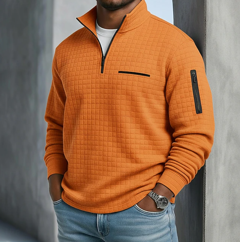 Dylan | Men's Long-Sleeve Waffle-Textured Casual Shirt