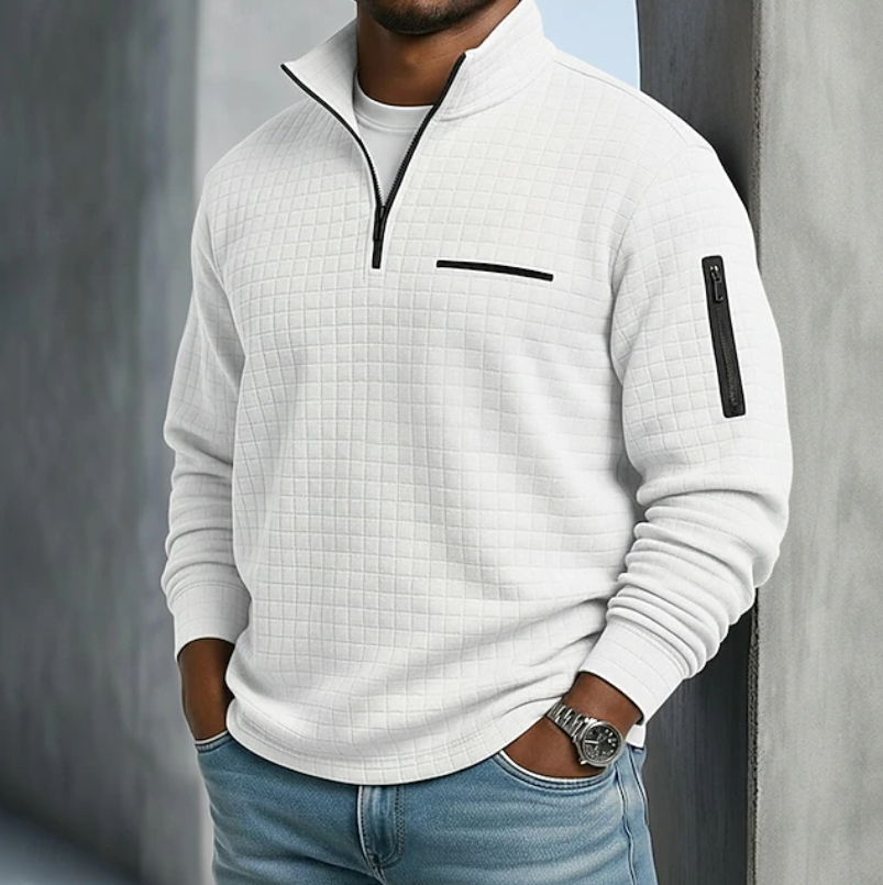 Dylan | Men's Long-Sleeve Waffle-Textured Casual Shirt