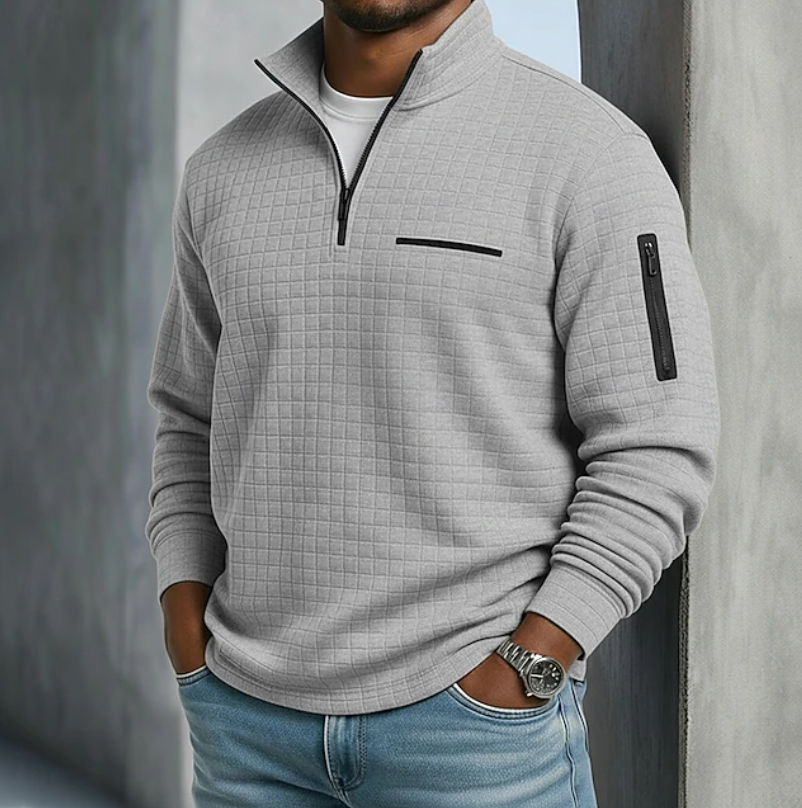 Dylan | Men's Long-Sleeve Waffle-Textured Casual Shirt