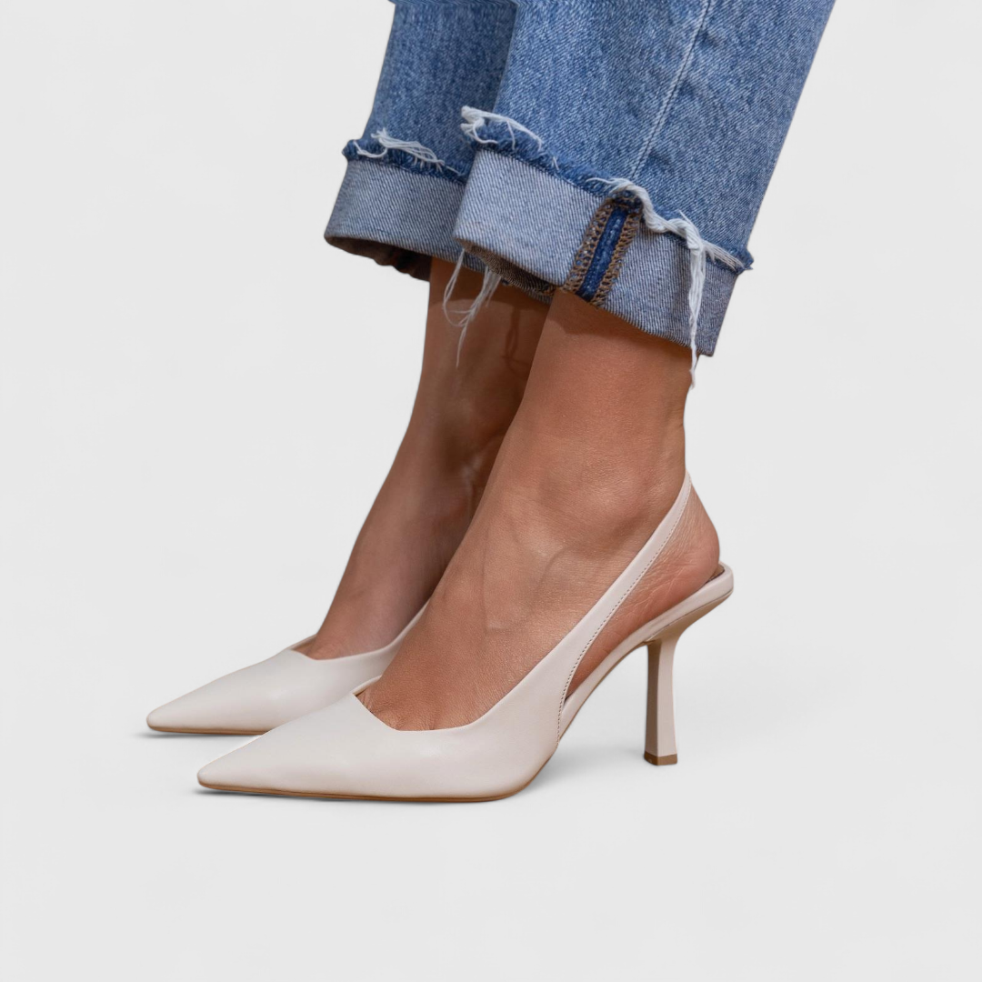 Lauren | Women's Pointed-Toe Slingback Pumps with Slim Stiletto Heels