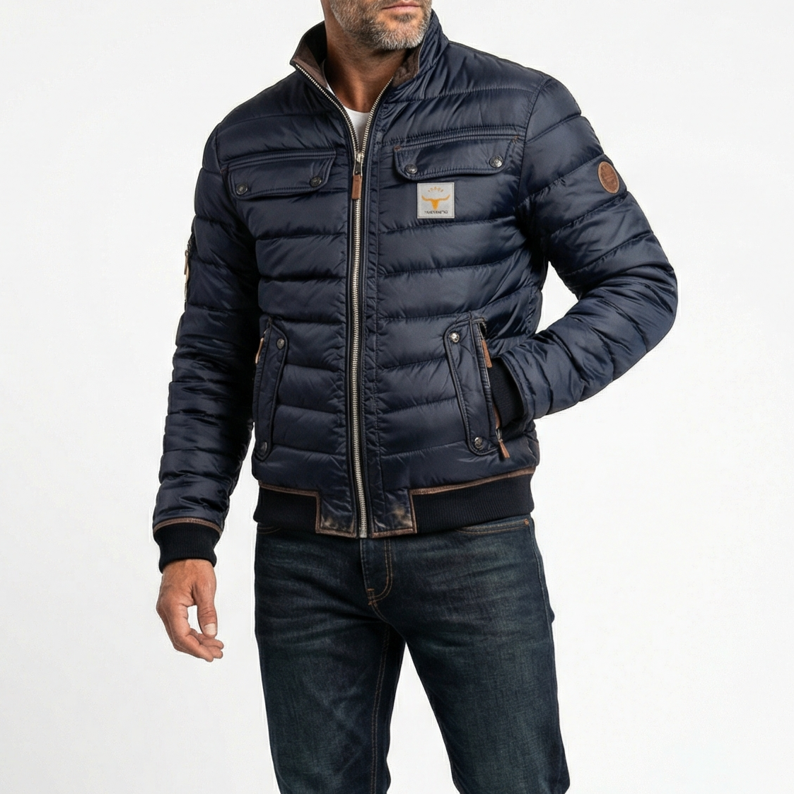 Hugo | Men’s Quilted Zip-Up Jacket with Pockets