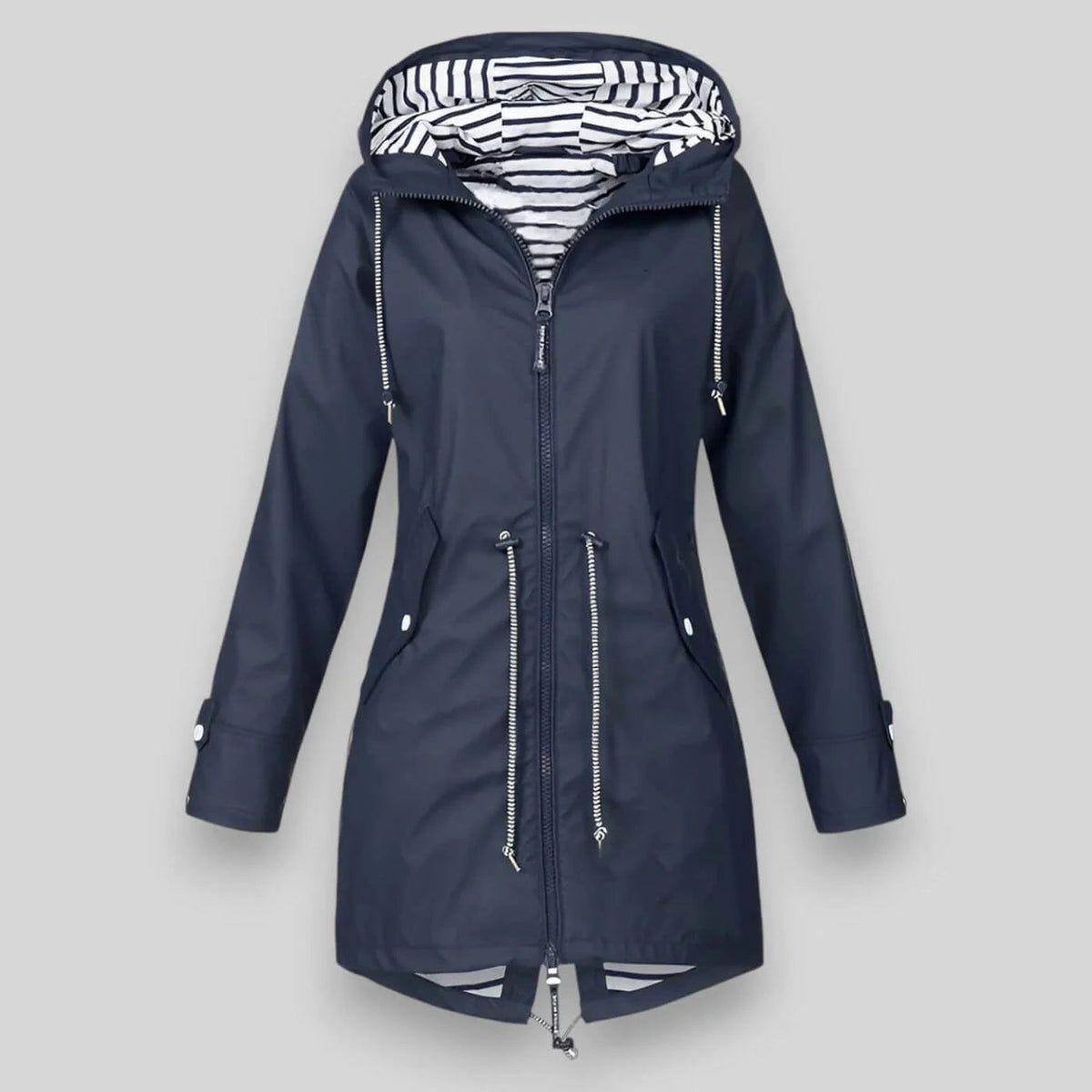 Naomi | Women's Hooded Longline Jacket with Adjustable Drawstring Waist