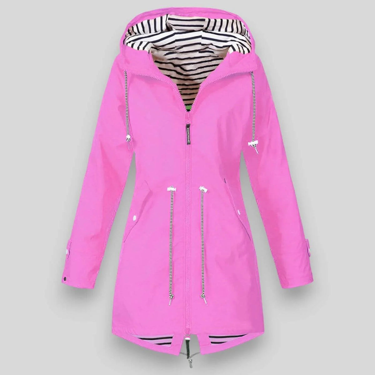 Naomi | Women's Hooded Longline Jacket with Adjustable Drawstring Waist