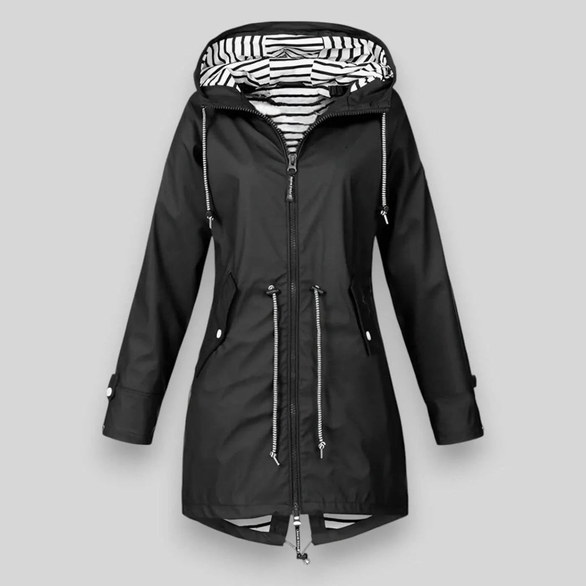 Naomi | Women's Hooded Longline Jacket with Adjustable Drawstring Waist