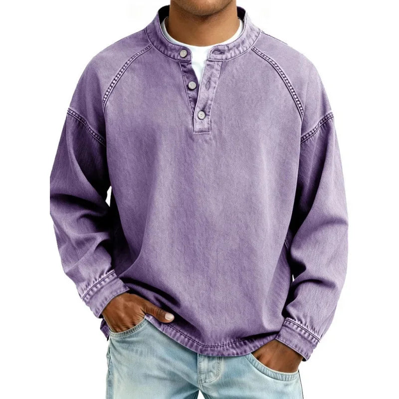 Jasper | Men's Vintage-Inspired Button-Up Shirt with Long Sleeves