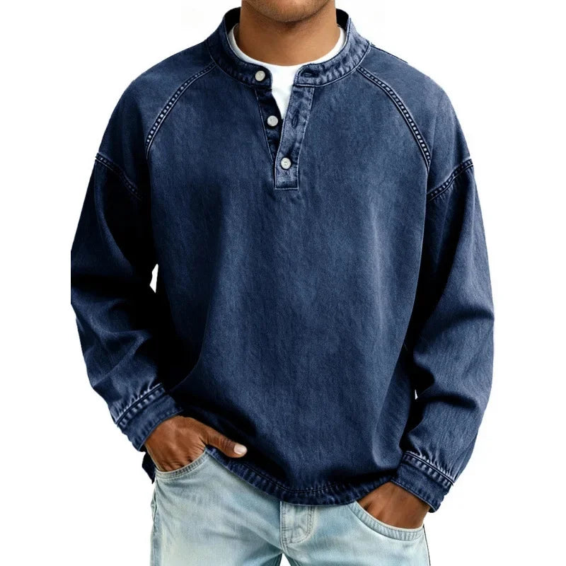Jasper | Men's Vintage-Inspired Button-Up Shirt with Long Sleeves