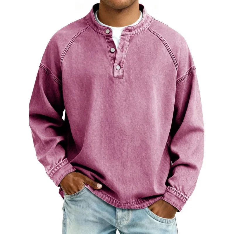 Jasper | Men's Vintage-Inspired Button-Up Shirt with Long Sleeves