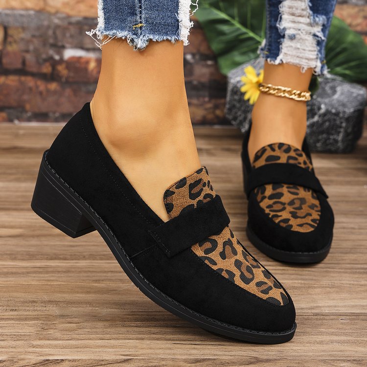 Daphne | Women's Leopard-Print Low-Heel Loafers