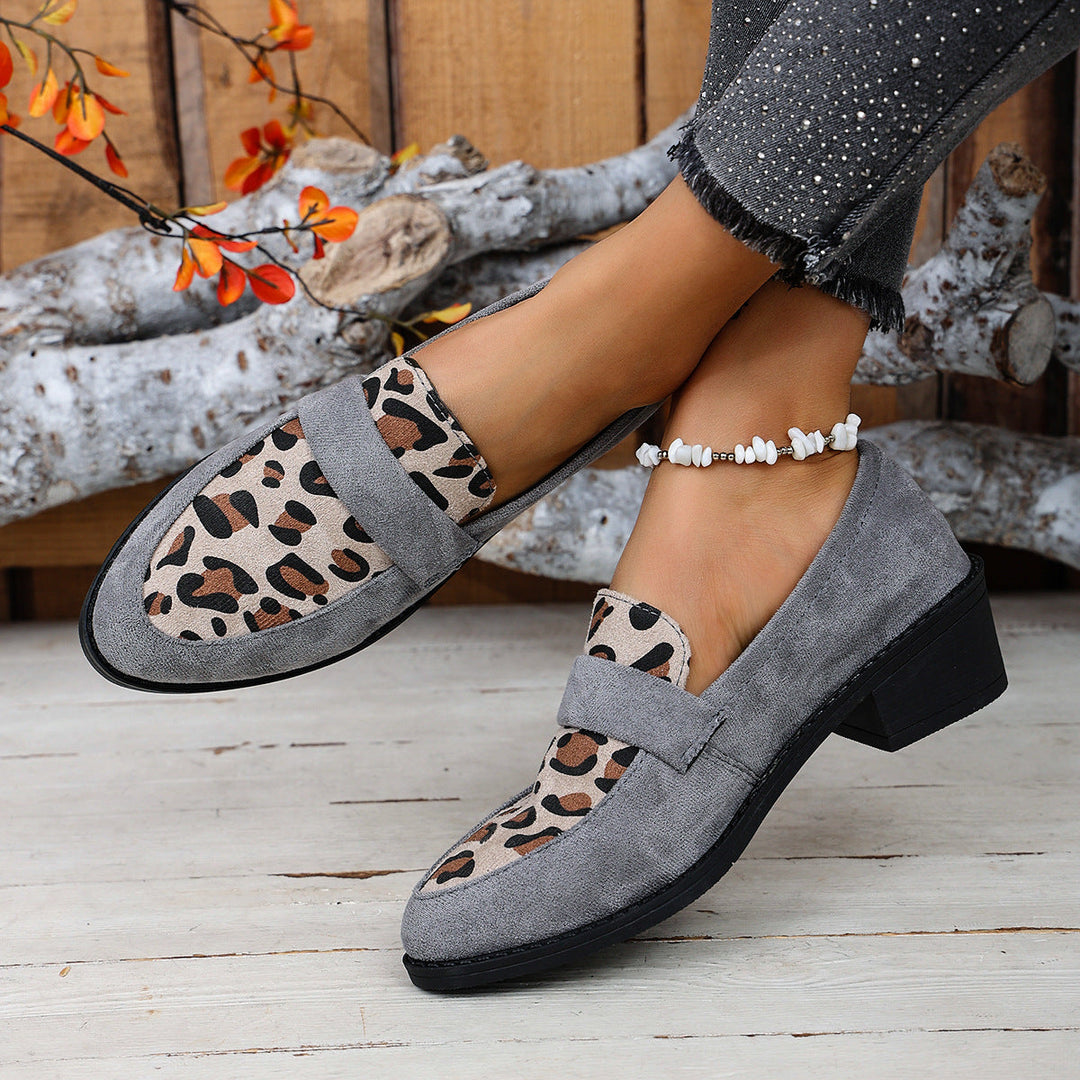 Daphne | Women's Leopard-Print Low-Heel Loafers