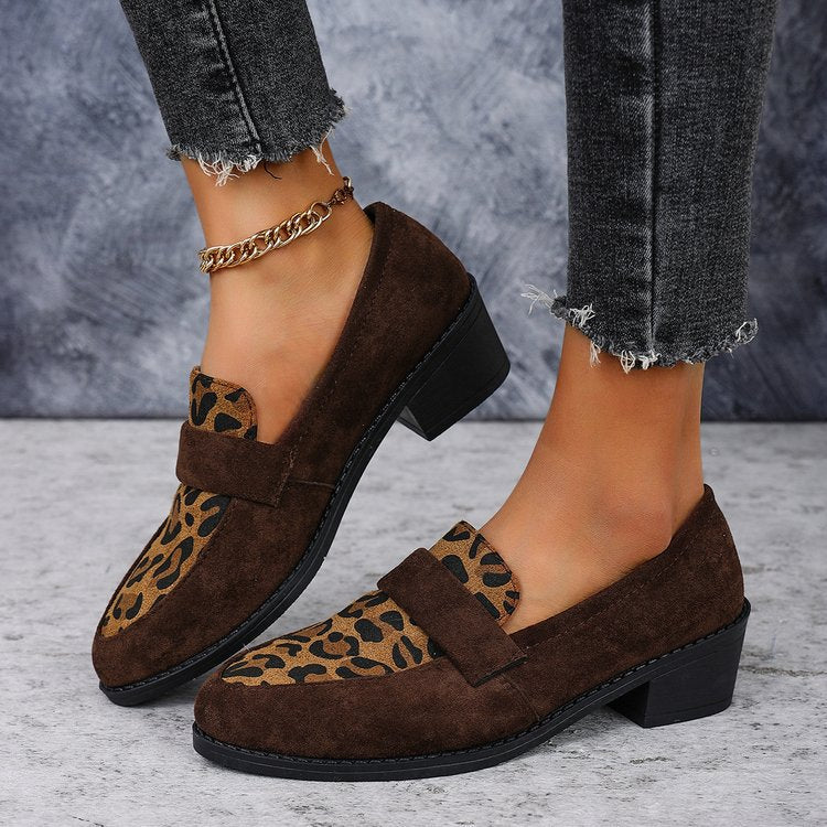 Daphne | Women's Leopard-Print Low-Heel Loafers