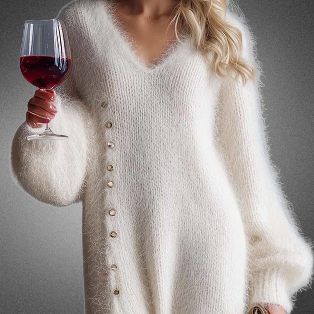 Yvette | Women's V-Neck Balloon-Sleeve Maxi Dress