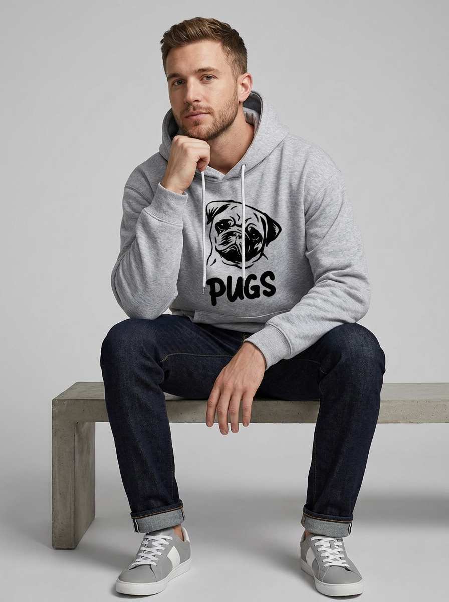 Men's Hoodie Graphic Kangaroo Pocket | Pullover