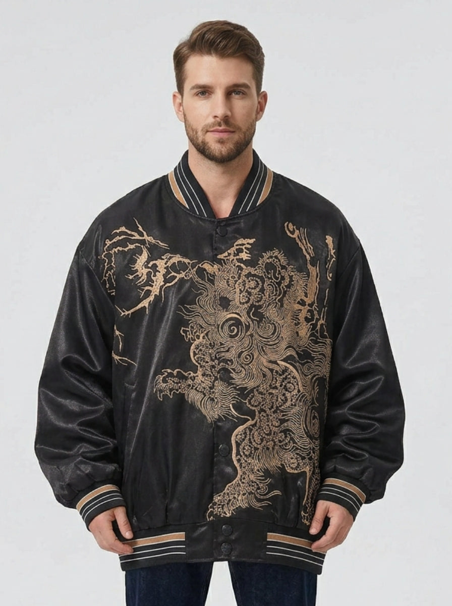 Men's Jacket Embroidered Bomber | Varsity