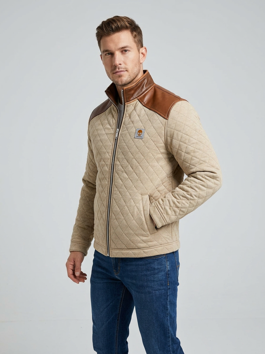 Men's Jacket Quilted Zip Front | Bomber