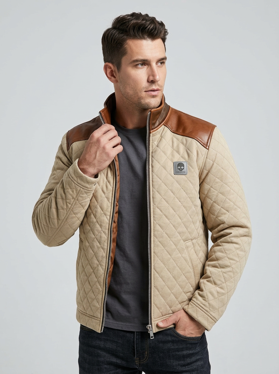 Men's Jacket Quilted Zip Front | Bomber