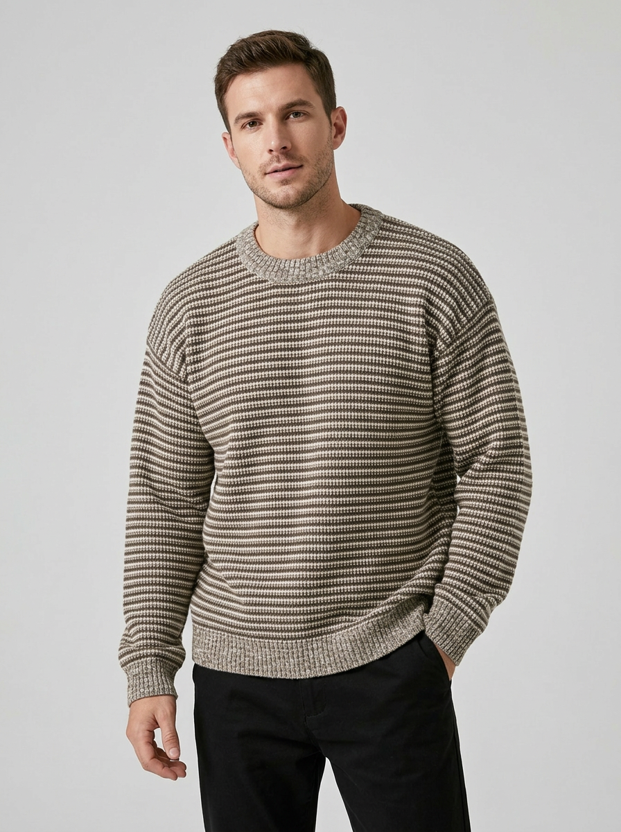 Men's Sweater Striped Crewneck | Casual