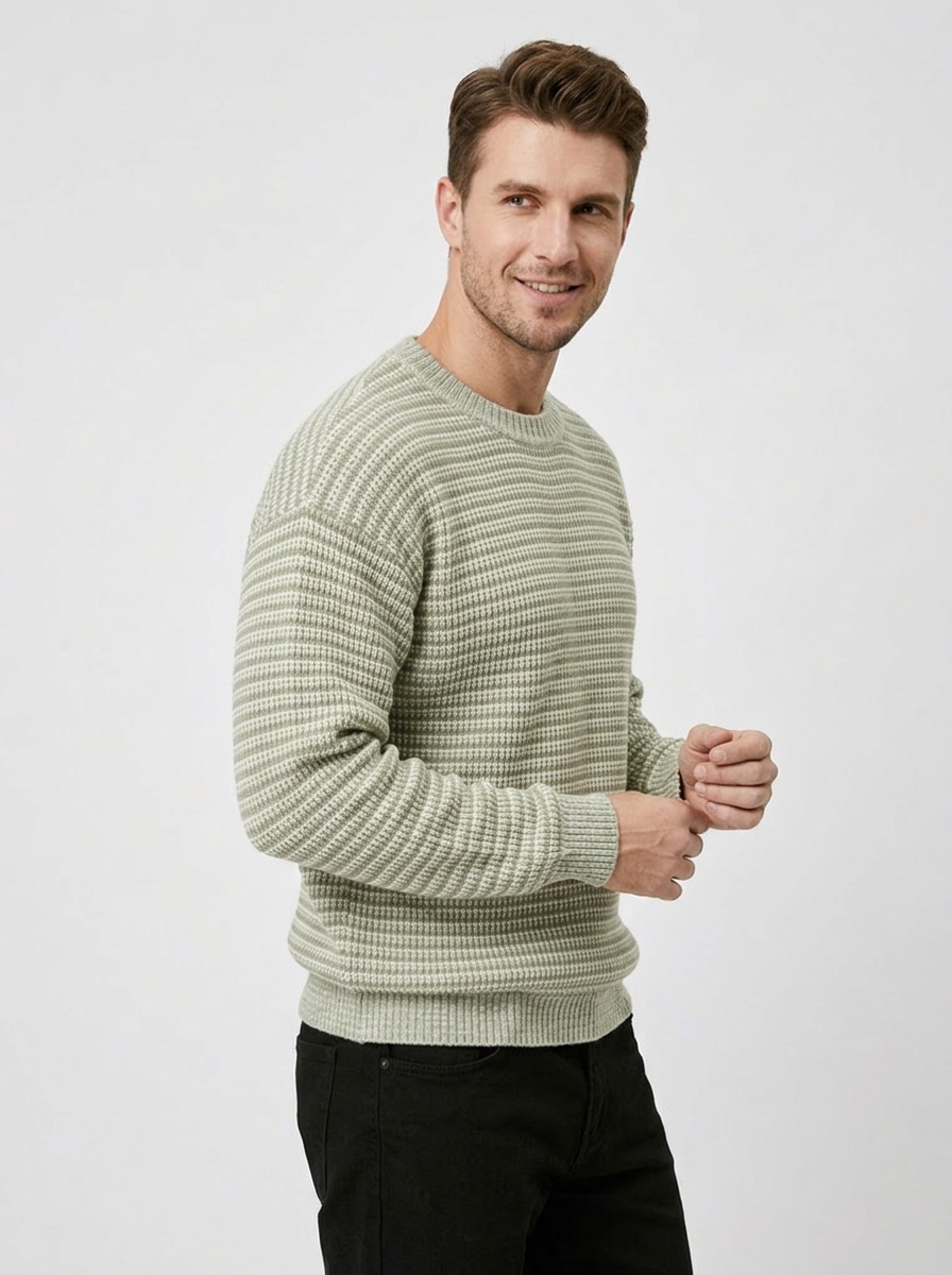 Men's Sweater Striped Crewneck | Casual
