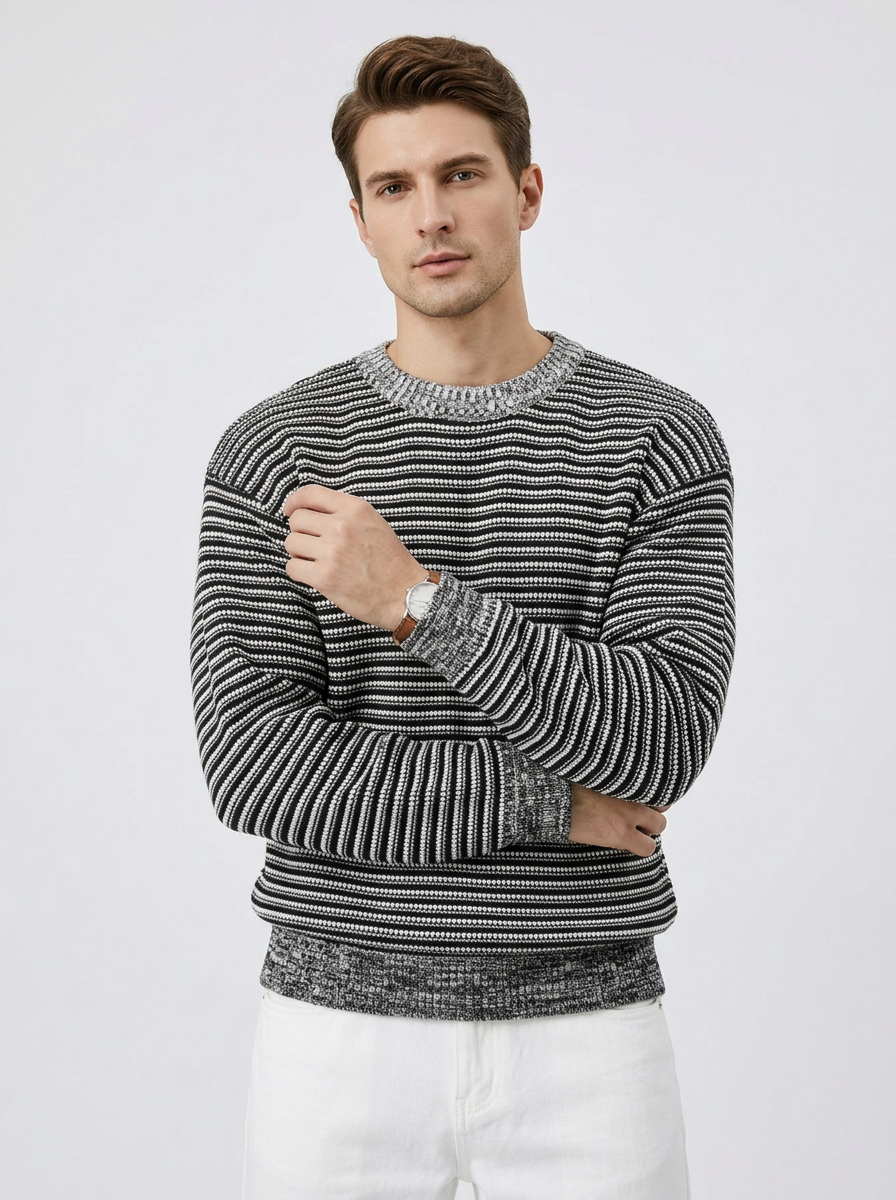 Men's Sweater Striped Crewneck | Casual