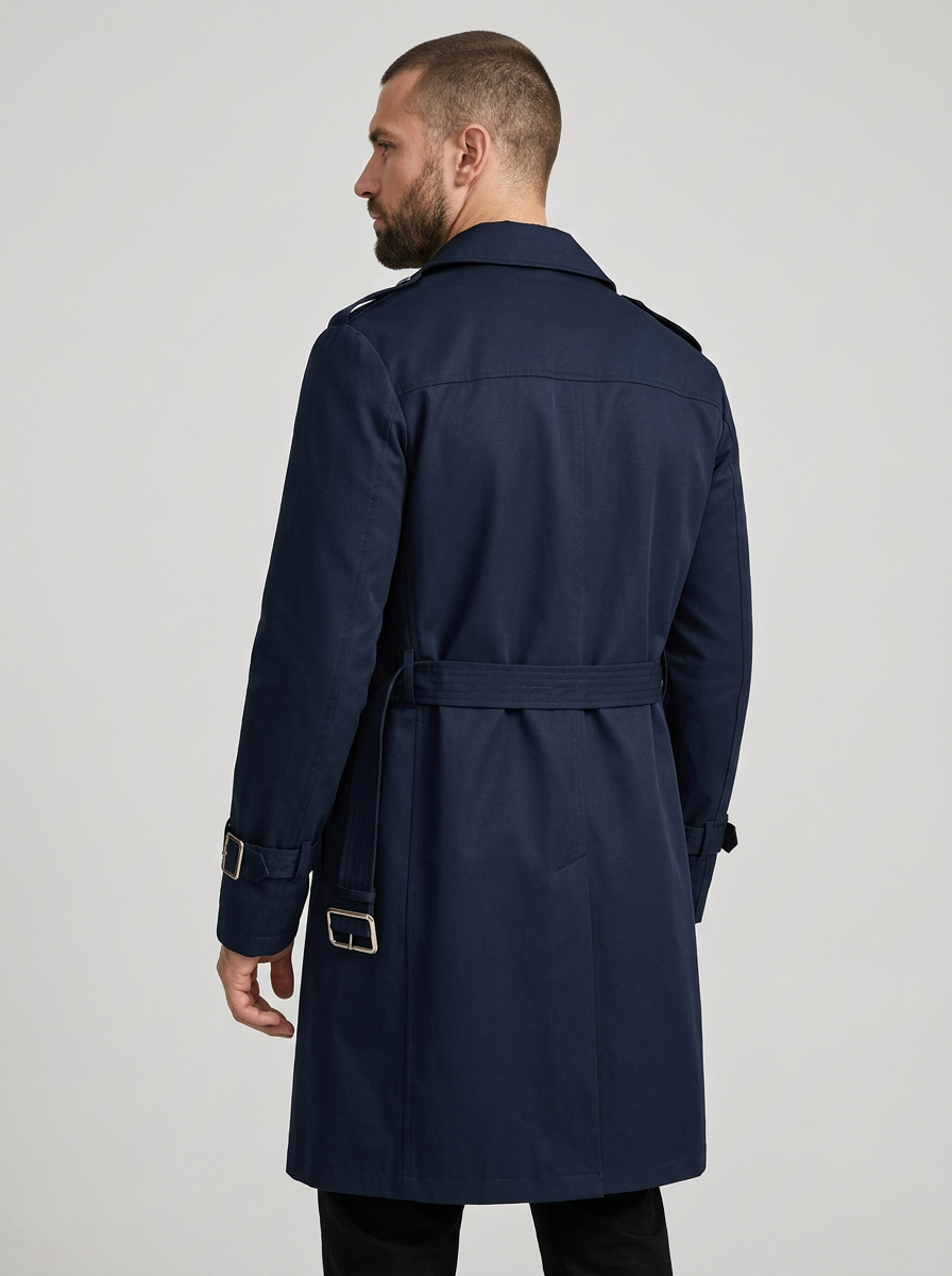 Men's Trench Coat Double Breasted Belted | Classic