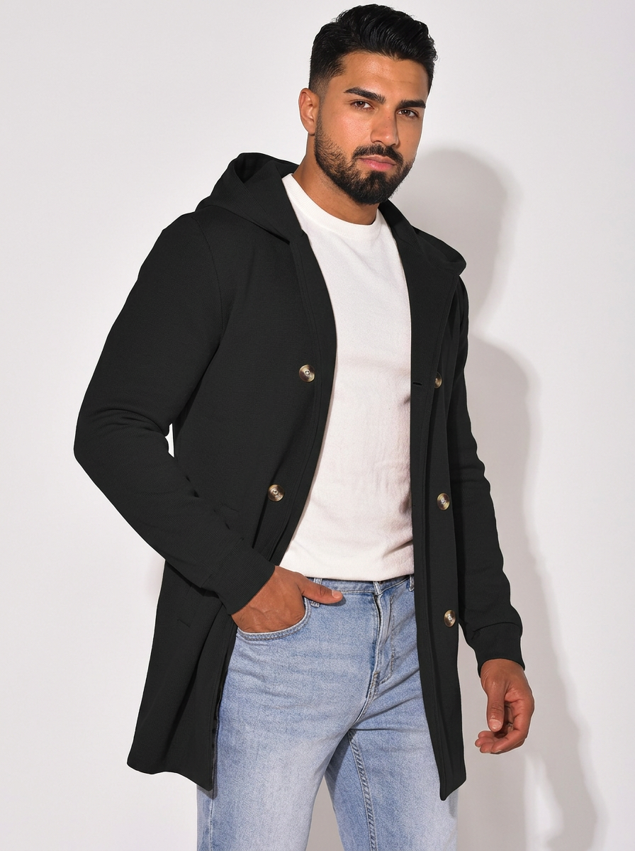Men's Trench Coat Hooded | Longline