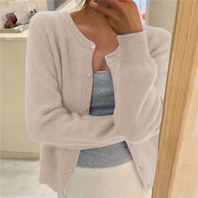 Mirevane | Women's Cropped Button-Up Cardigan