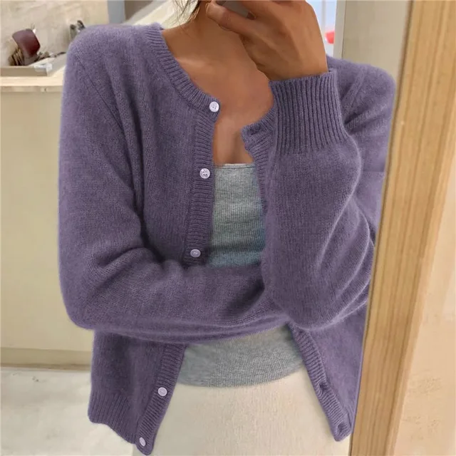 Mirevane | Women's Cropped Button-Up Cardigan