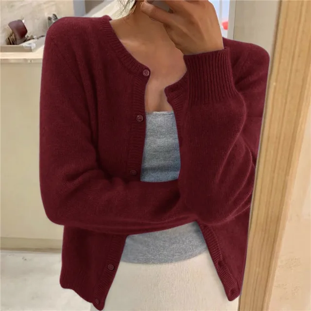 Mirevane | Women's Cropped Button-Up Cardigan