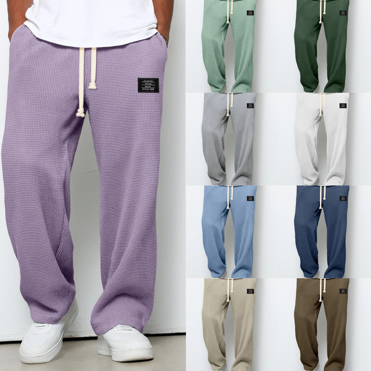 Peter | Men's Relaxed Straight-Leg Pants with Adjustable Waist